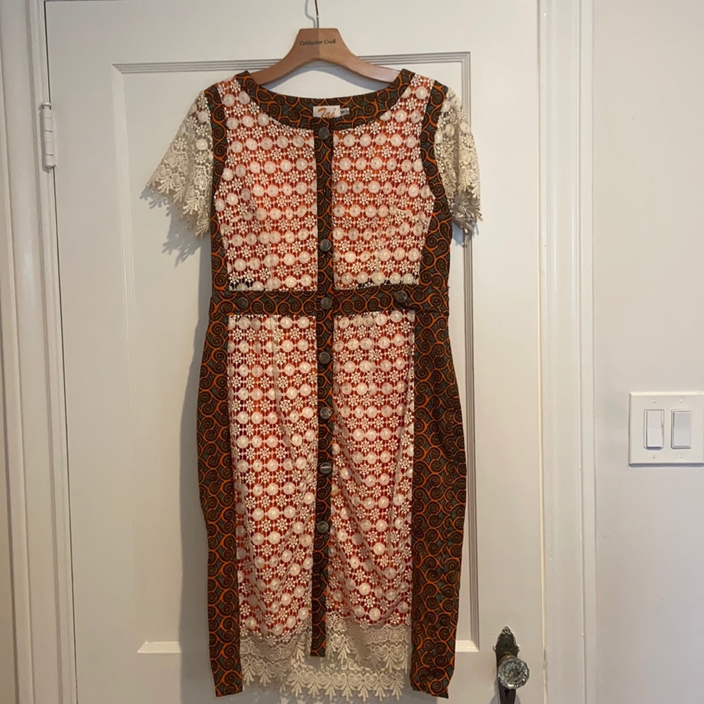 Lace and Ankara Dress